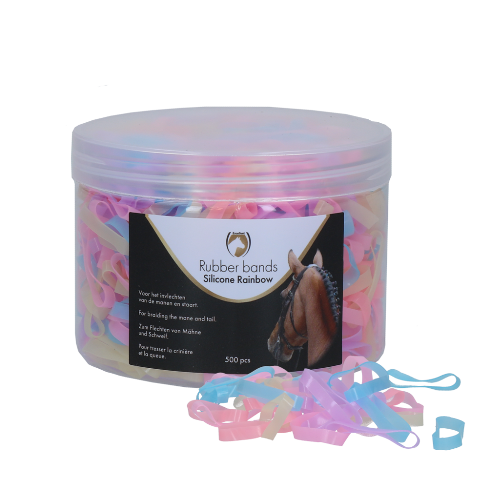 Excellent Horse Rubber Bands Silicone Rainbow (Regenboog)