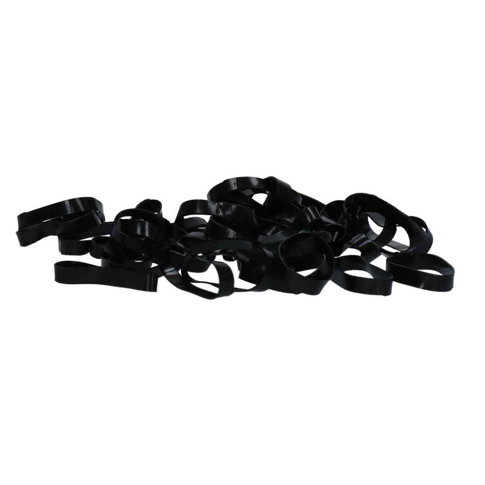 Excellent Horse Rubber Bands Silicone Black (Elastiekjes)
