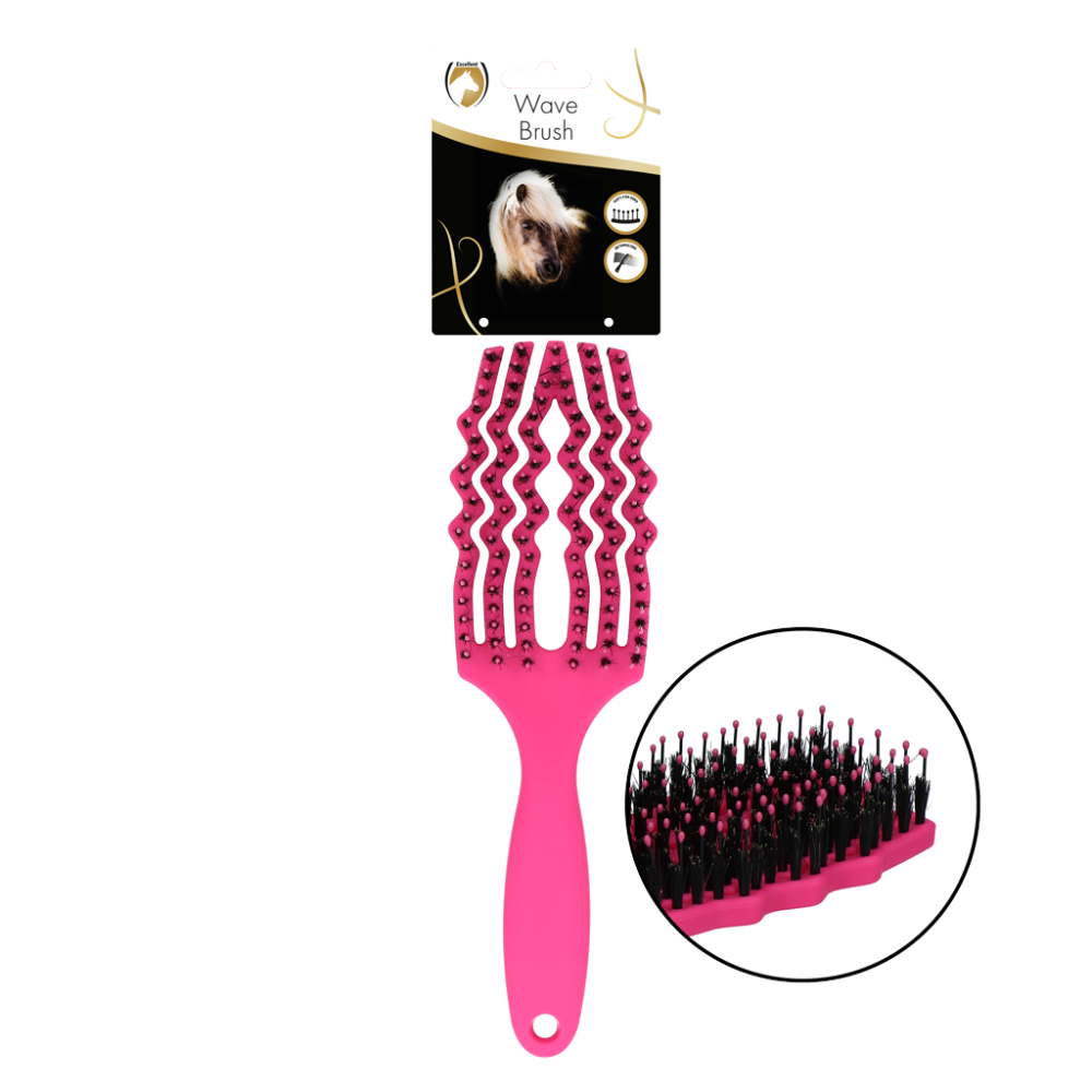 Excellent Horse Wave Brush (borstel) Roze