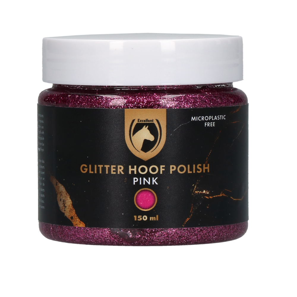 Excellent Horse Hi Gloss Glitter Hoof Polish Pink 150 ml
