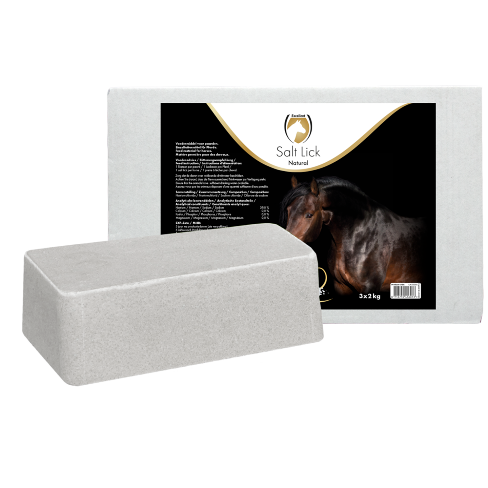 Excellent Horse Salt Lick (liksteen) Naturel 3 x 2 kg