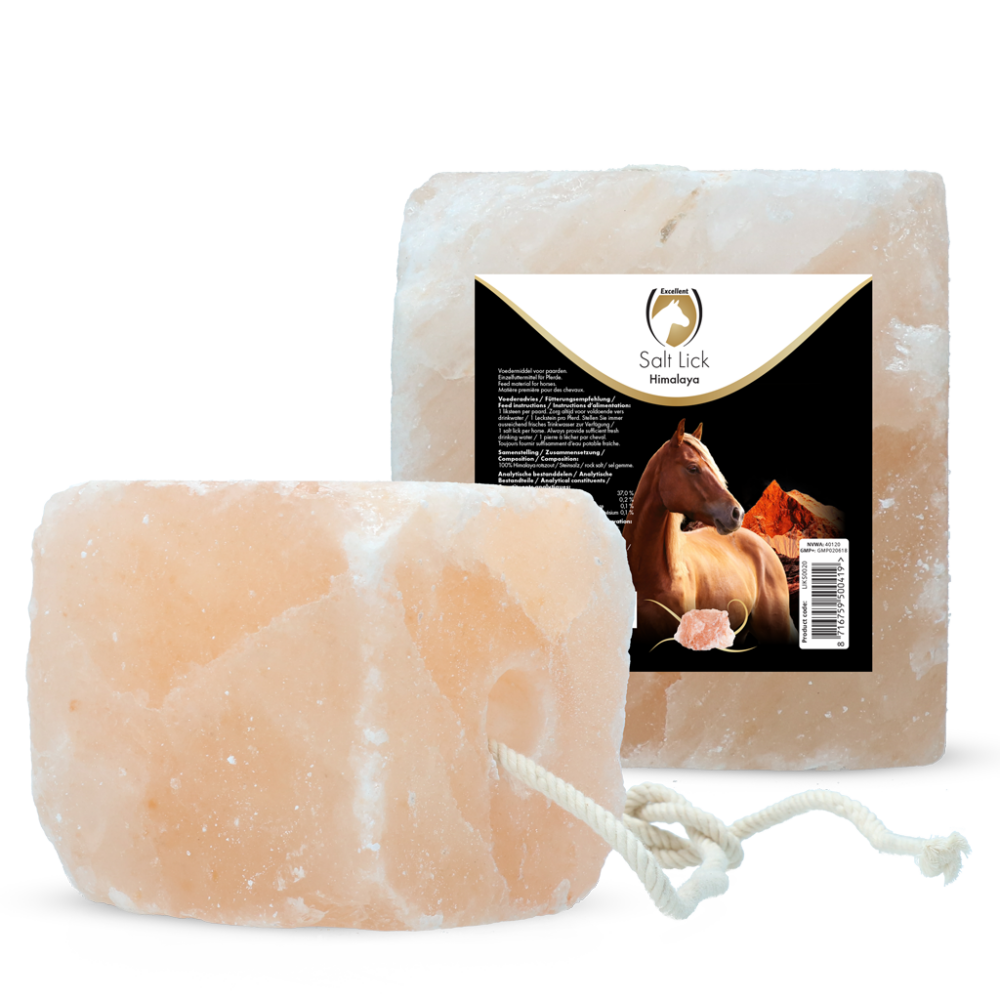 Excellent Horse Salt Lick (liksteen) Himalaya 2-3 kg (Met touw)