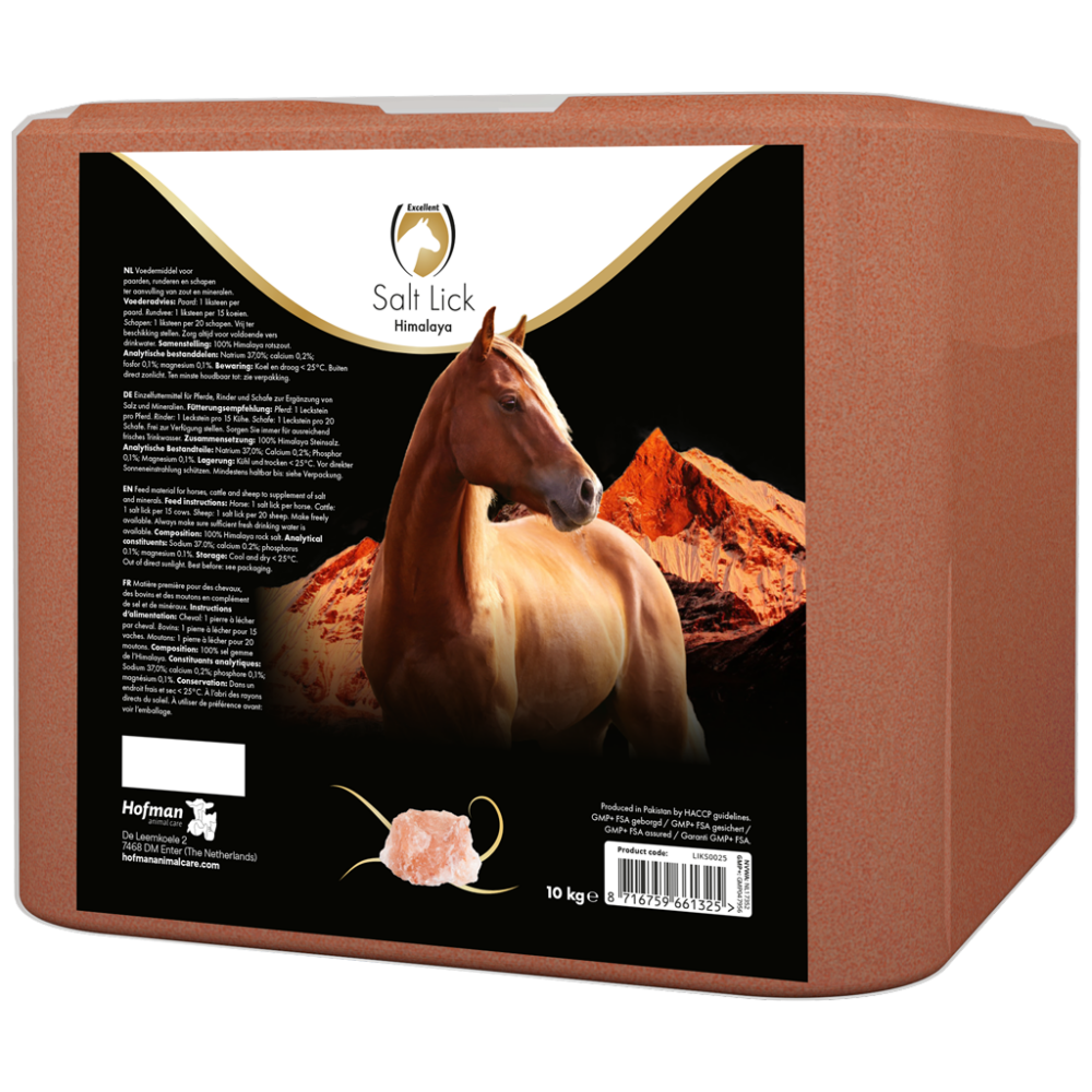 Excellent Horse Salt Lick (liksteen) Himalaya Rund/Paard/Schaap 10 kg (GMP+)