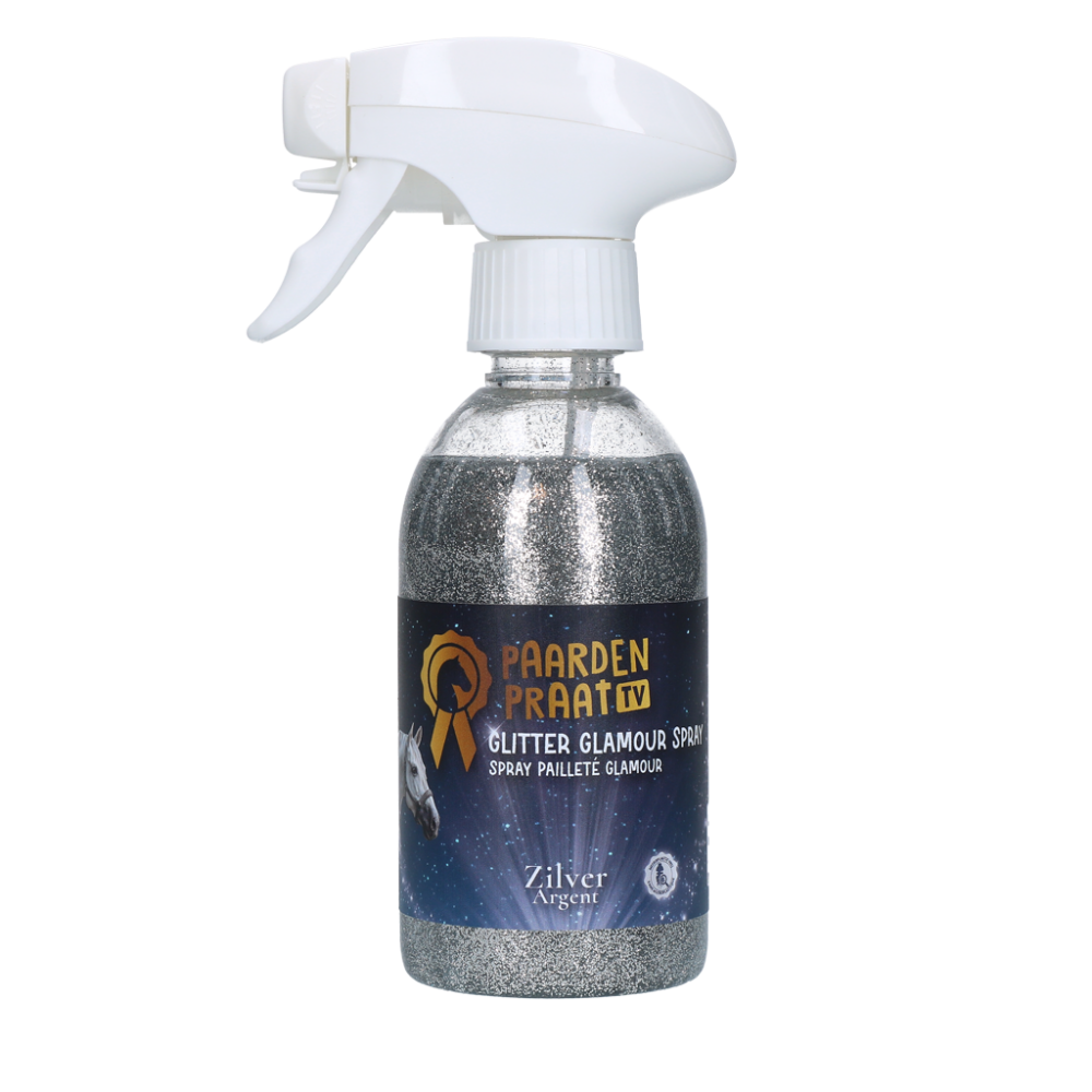 Paardenpraat TV Glitter Glamour Spray Zilver