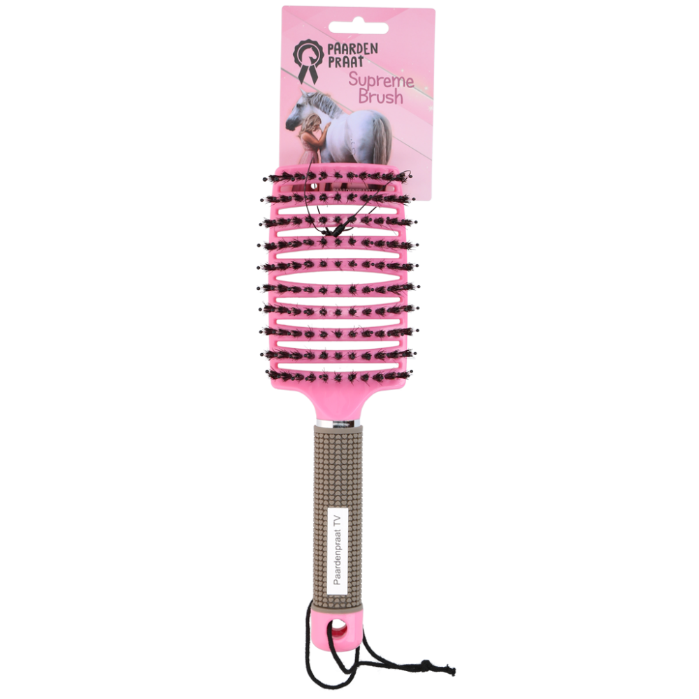Paardenpraat Horse Supreme Borstel Roze