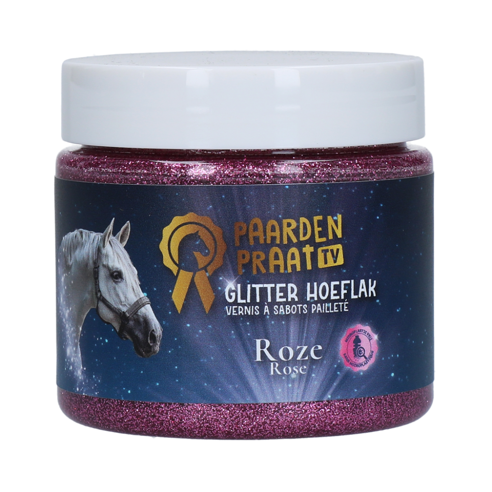 Paardenpraat TV Glitter Hoeflak Roze