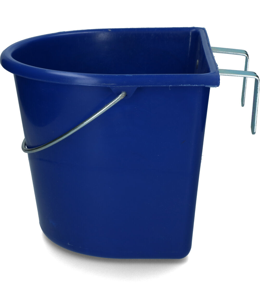 vPlast Voerbak met haken & hengsel 15 l Donkerblauw