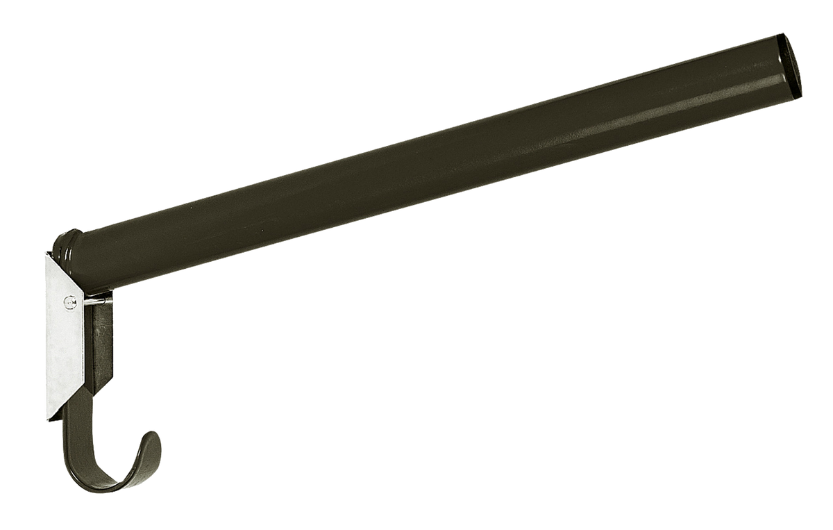 Zadelhouder 44cm rond metaal zwart